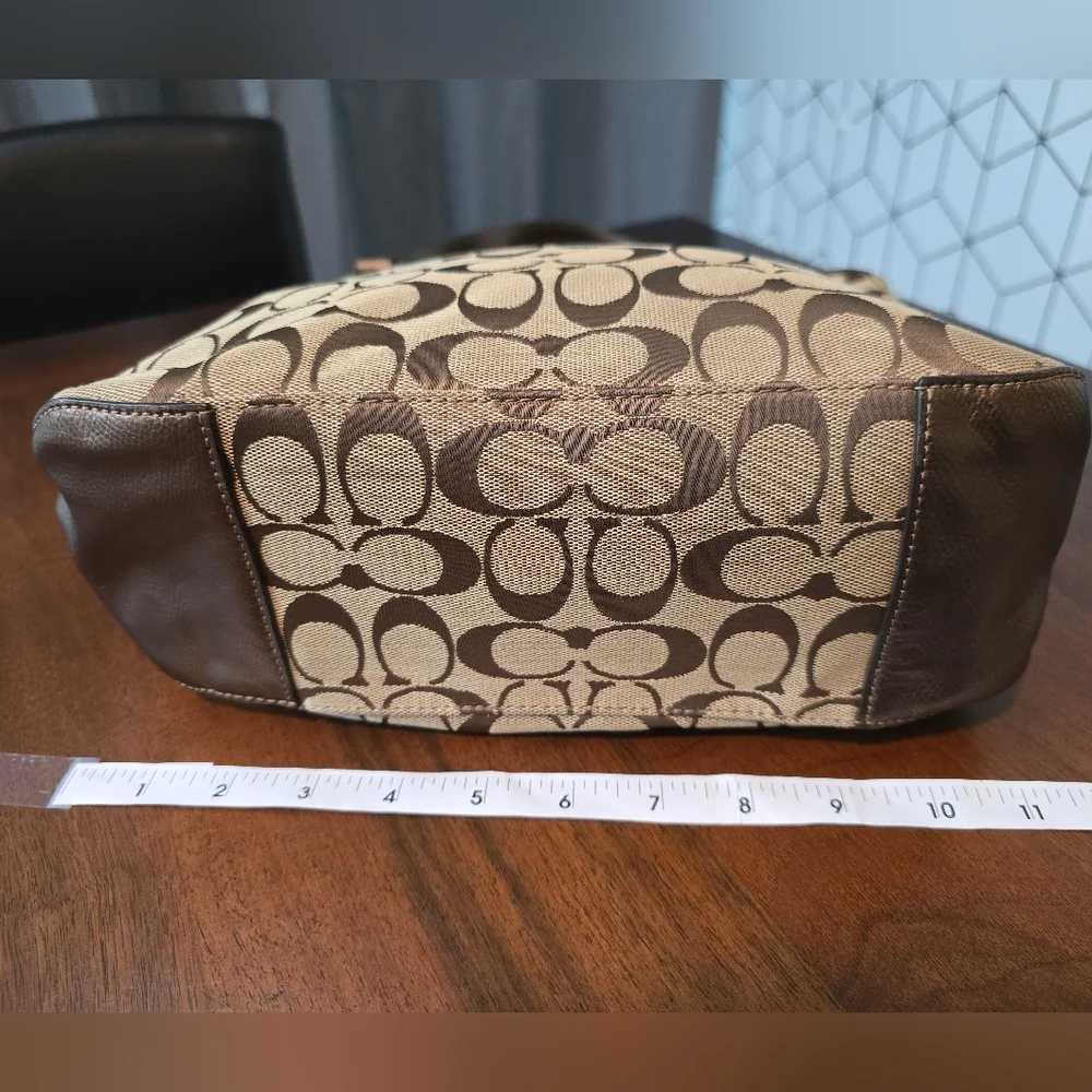Coach Signature Canvas Brown Tote Bag